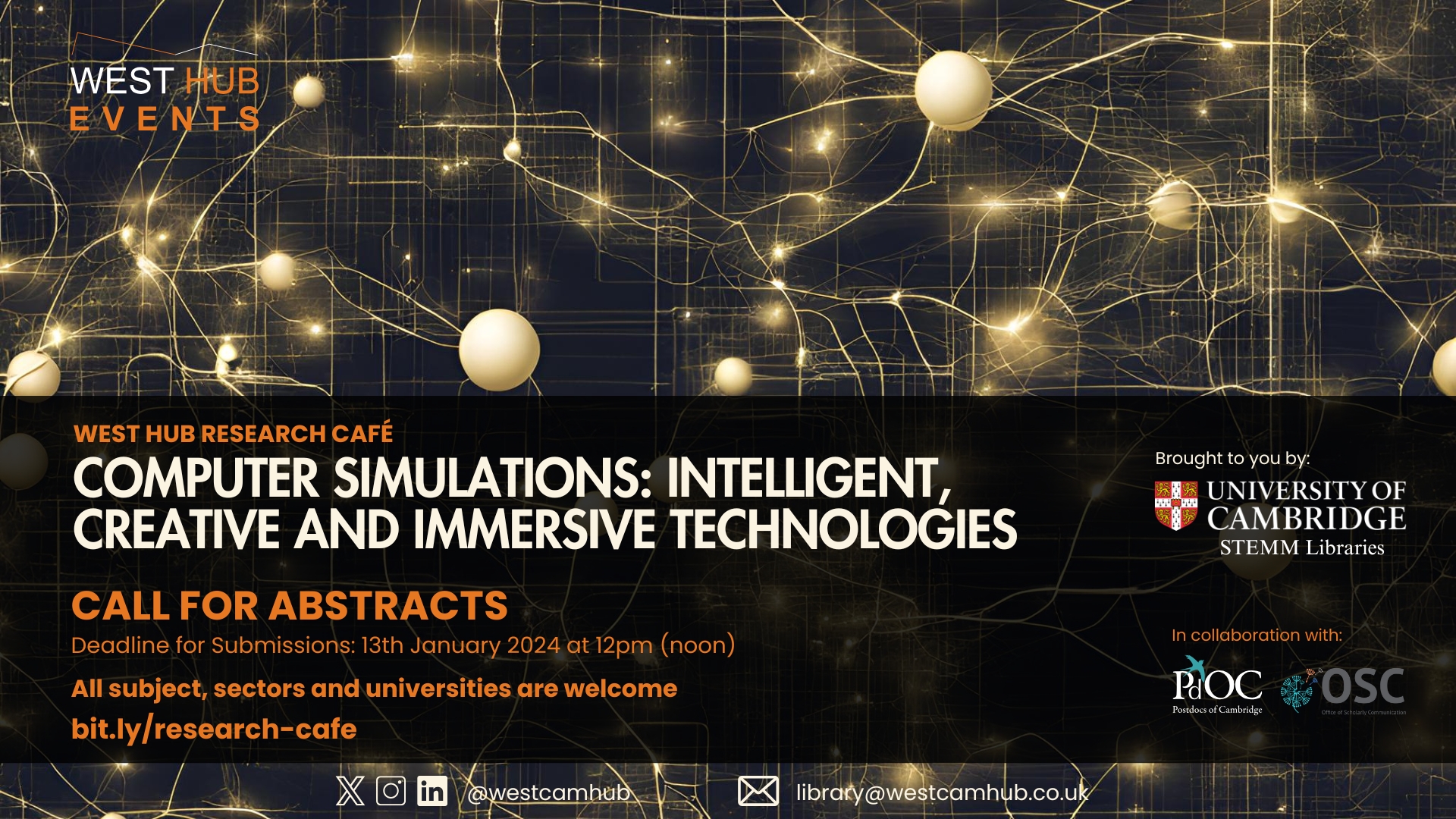 computer simulations: intelligent, creative and immersive technologies. Call for abstracts!